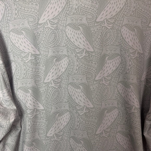 Waggle Mens Golf Polo Shirt XL Owl Paisley Print Short Sleeve Button Up - Picture 4 of 8